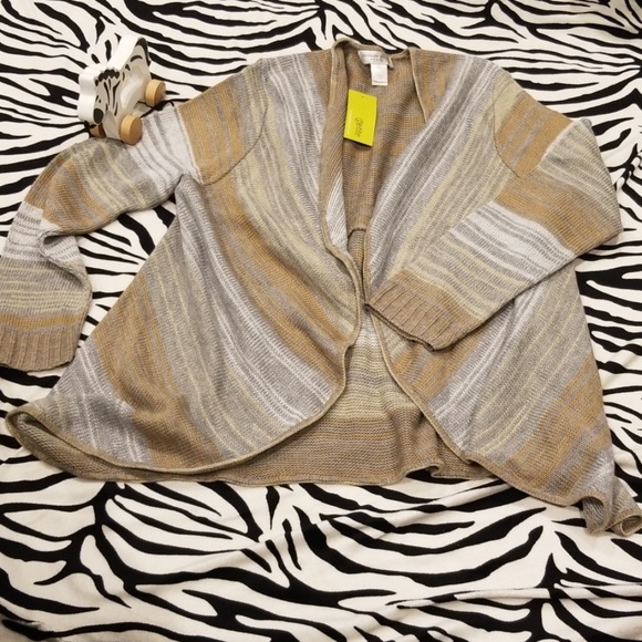 Christopher & Banks Sweaters - Sweater striped with brown and gray